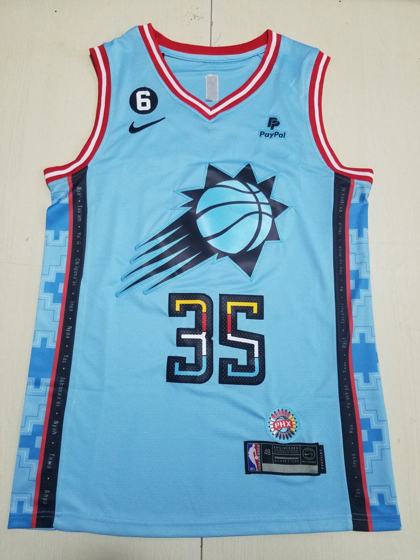 Men Phoenix Suns #35 Durant Light Blue Nike City Edition 2023 NBA Jersey